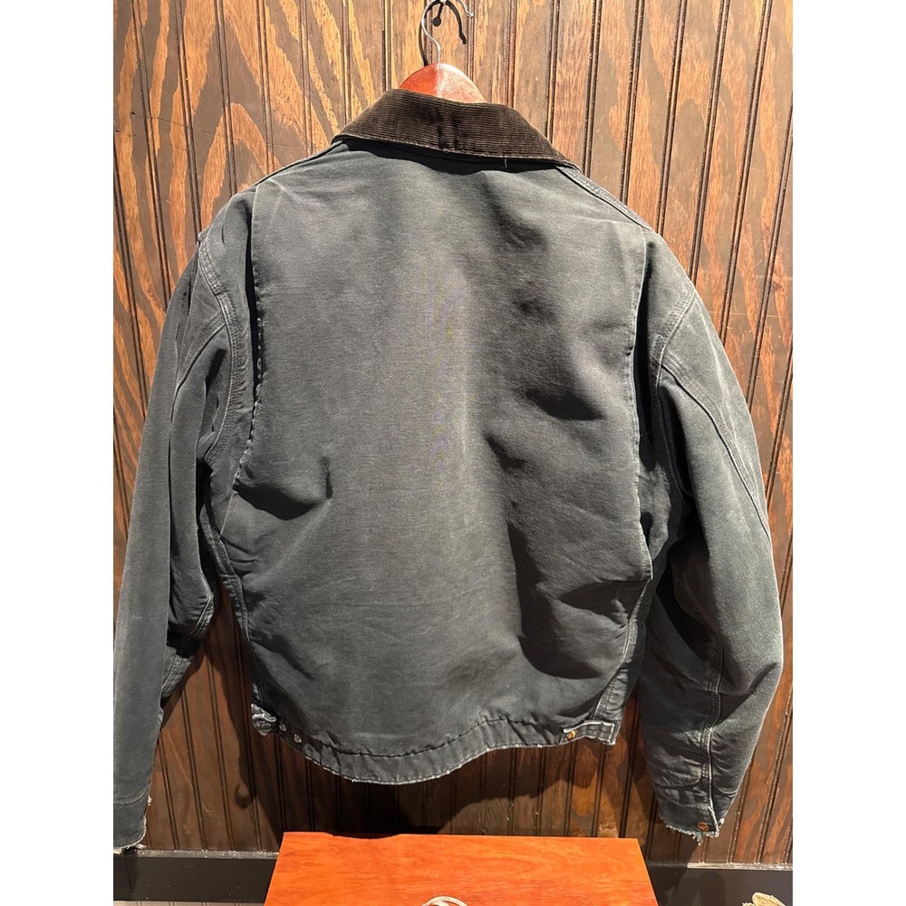 Carhartt J01 BLK Detroit Jacket Duck Canvas Blanket Lined USA Mens XL 25x27 - Picture 5 of 5